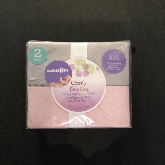 Babies-R-Us Comfy Jersey Knit Bassinet Sheet (100% Cotton) NEW - Picture 1 of 4
